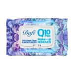 دستمال مرطوب پاک کننده آرایش دافی مدل Q10 طرح گل 1 50 عددی