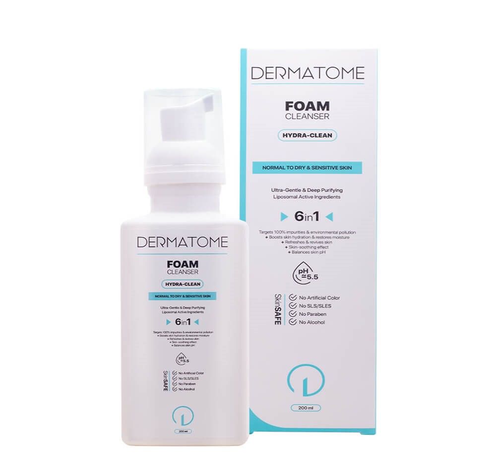 e029cc16-e80d-4d4e-9202-aca10f9024f9 فوم شوینده پاک کننده و مرطوب کننده صورت درماتوم پوست خشک - Image 1
