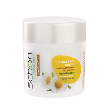 کرم-دست-بابونه-شون-کاسه-ای کرم مرطوب کننده دست و صورت بابونه کاسه ای شون 150میل|Schon Chamomile Moisturizing Cream 150ml - Image 1