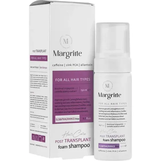 146f6c9a-1f5e-40a4-bf54-cb783f2ea508 شامپو فوم پس از کاشت مو حجم 150 میلی لیتر Sulfat Free مارگریت - Image 1