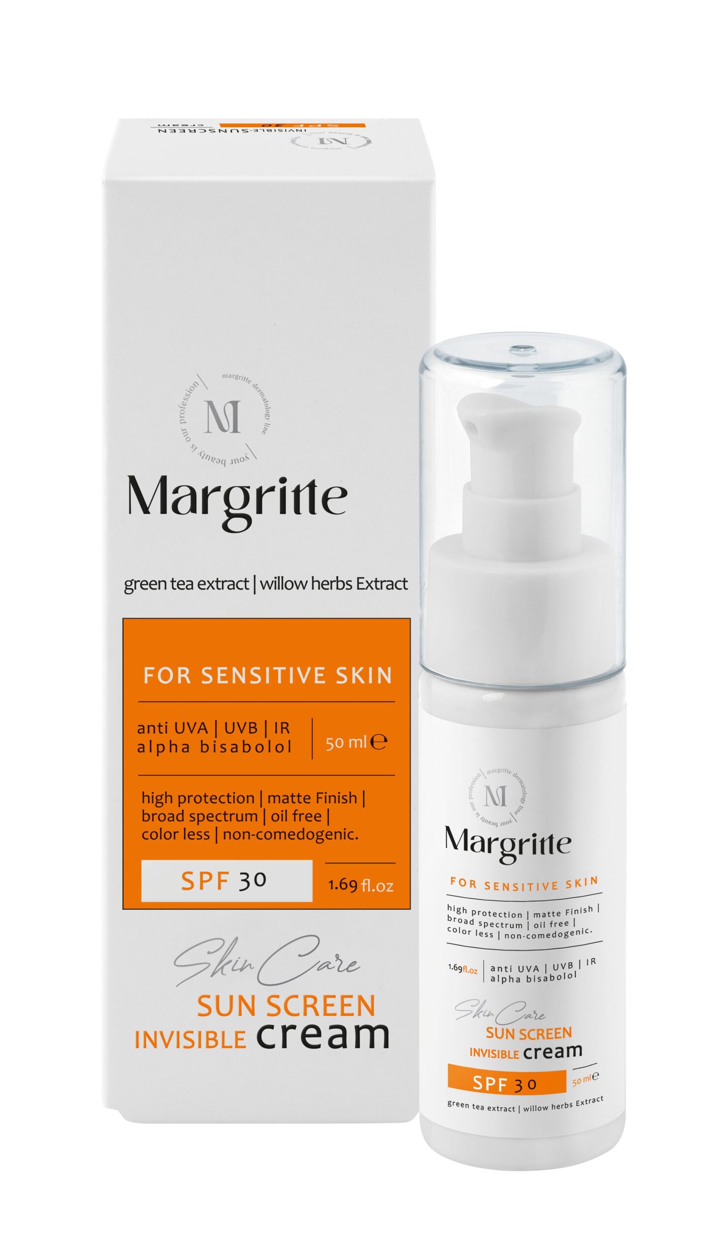 923b17d9-38ed-4902-bd71-b0719d11d35f کرم ضدآفتاب رنگی (بژ طبیعی) حجم 50 میلی لیتر SPF 30 مارگریت - Image 1