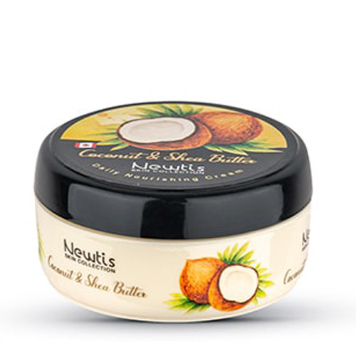 Newtis-Coconut200ml کرم مرطوب کننده کاسه ای نارگیل و شی باتر 200میل نیوتیس|Newtis Coconut And Shea Butter Daily Nourishing Cream 200ml - Image 1