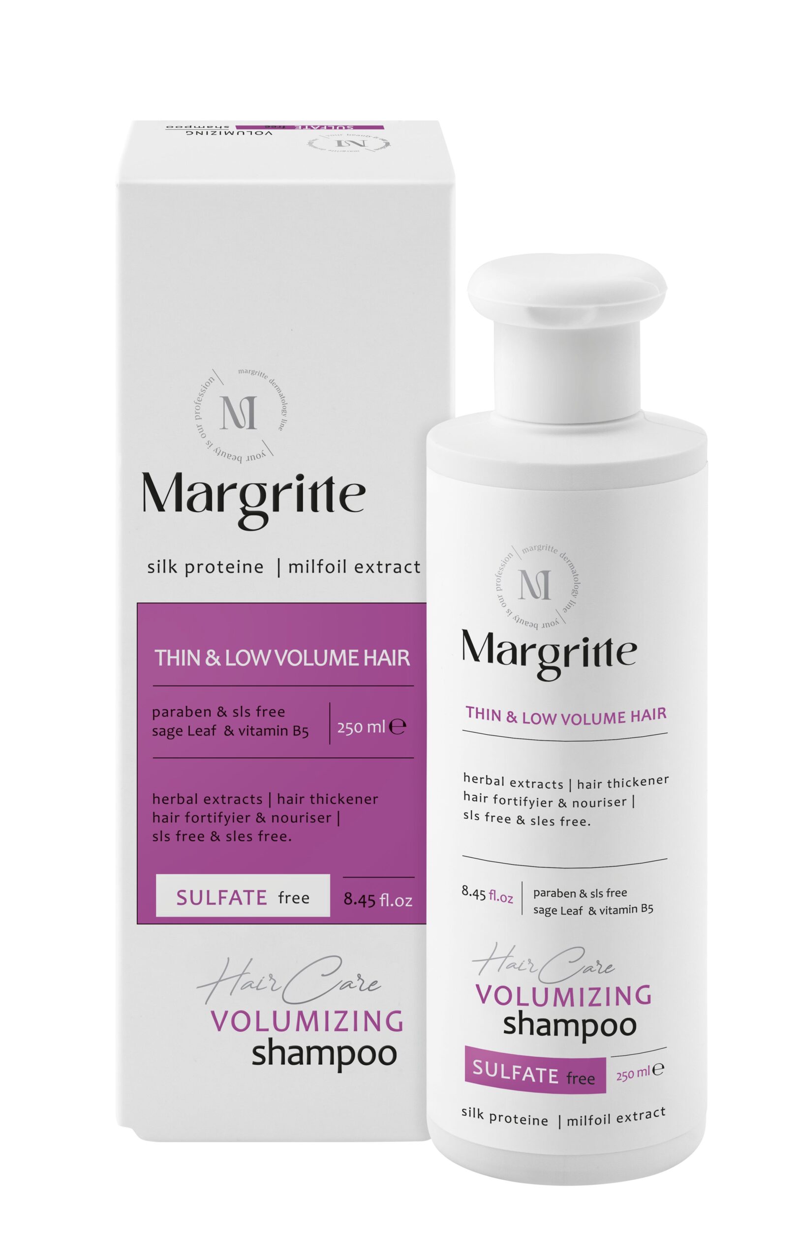 3c7db8bf-8ca0-4cf1-aedb-f14b251f4050 شامپو حجم دهنده (موهای نازک و ظریف) حجم 250 میلی لیتر Sulfat Free مارگریت - Image 1