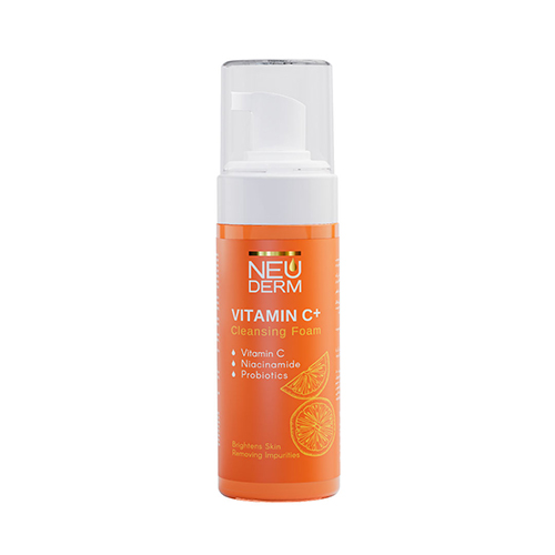 vitamin-c-cleansing-foam-neuderm-150ml فوم پاک کننده صورت ویتامین C+ نئودرم|D-VITAMIN C PLUS CLEANSER FOAM NEUDERM - Image 1