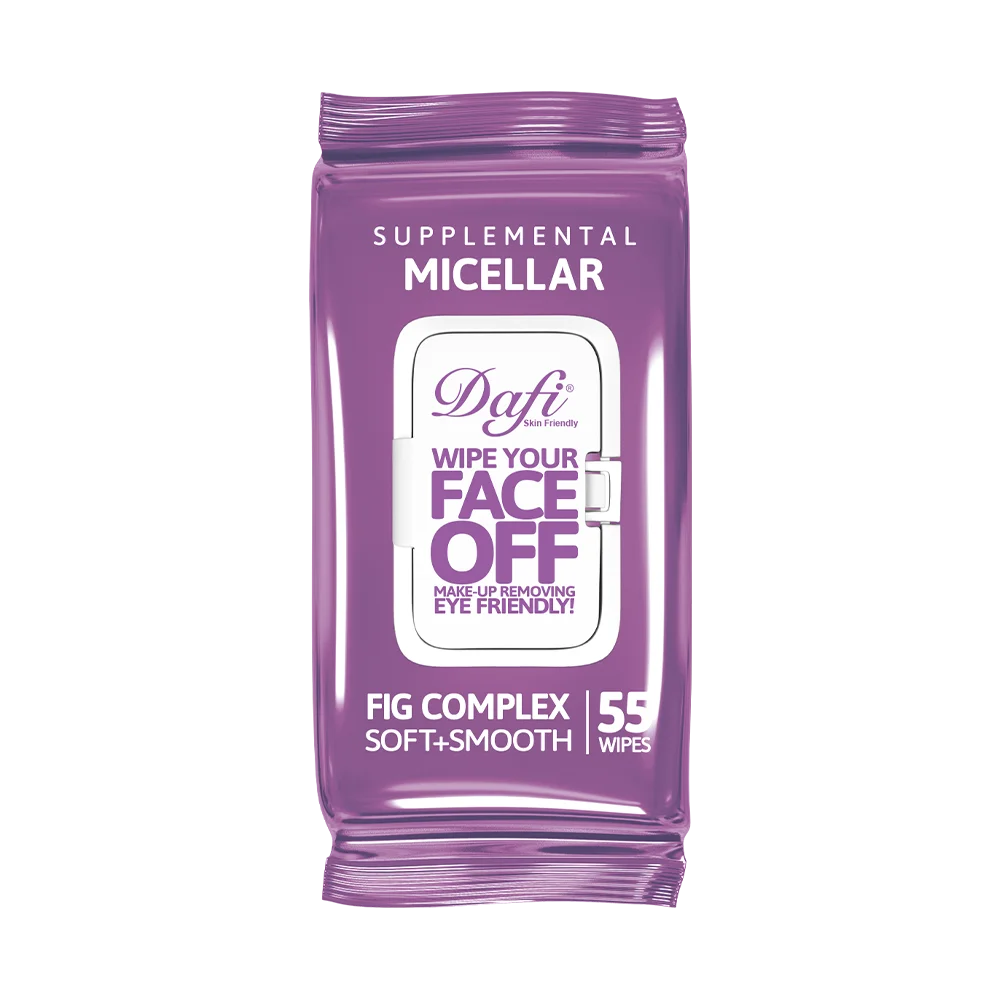 فیس-آف-بنفش دستمال مرطوب پاک کننده آرایش درب دار دافی مدل میسلار بسته 55 عددی - Image 1