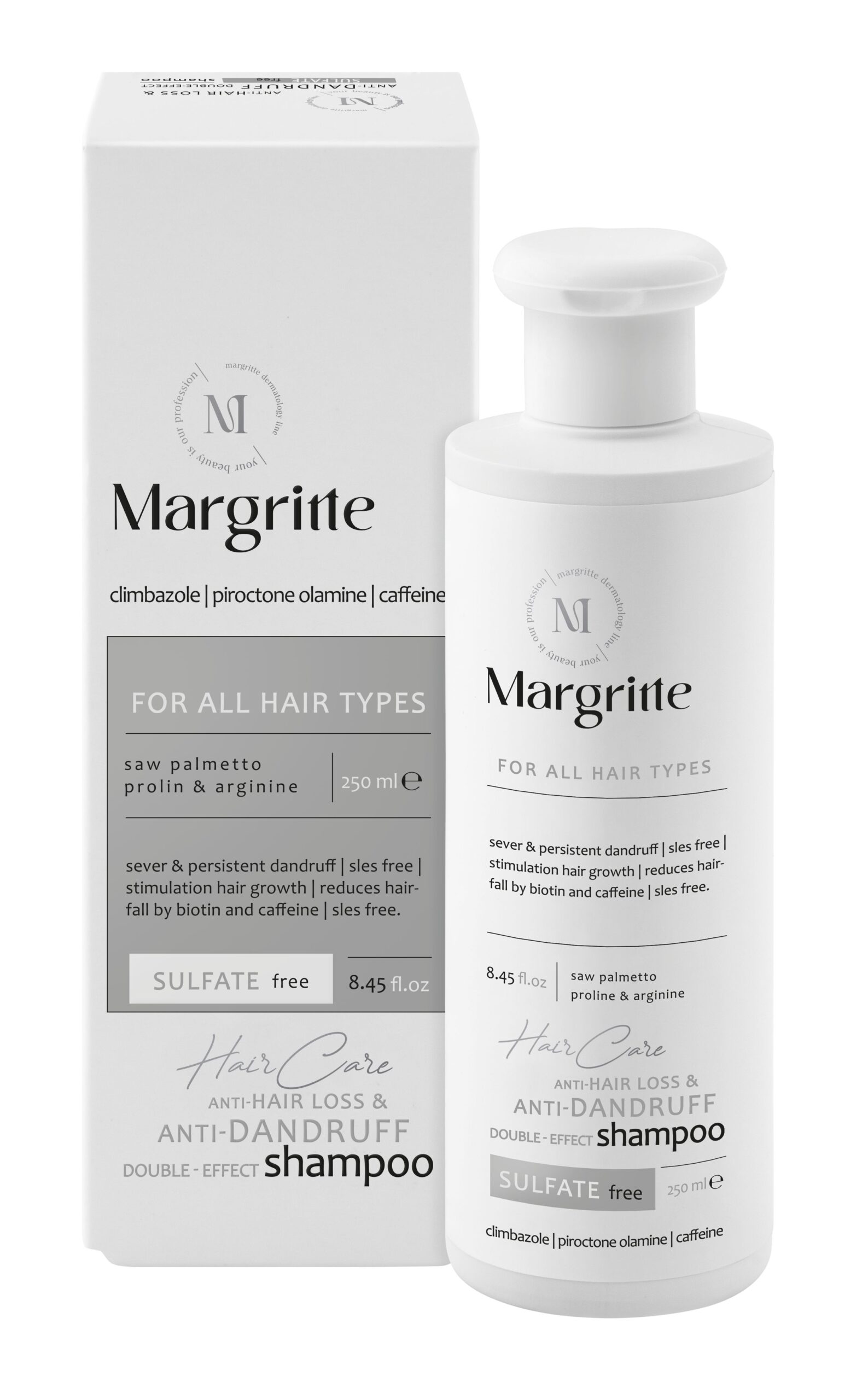 15fd350d-ce8a-458d-b5c8-a8e4717d54f7 شامپو تقویتی ضد شوره حجم 250 میلی لیتر Sulfat Free مارگریت - Image 1